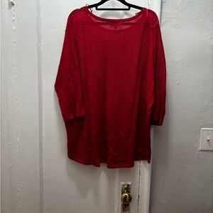 Joseph A Vibrant Red Knit Top